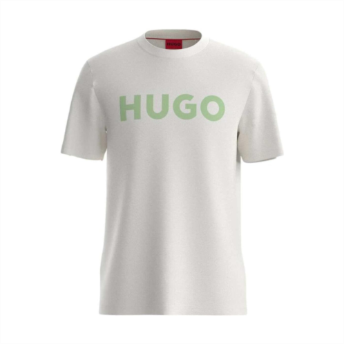 Hugo mens dulive short sleeve crew neck tee natural