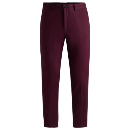 BOSS slim-fit trousers in cotton cashmere and stretch