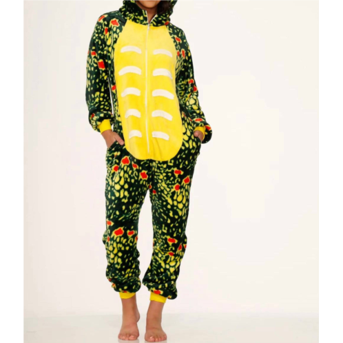 Orchid Bloom triceratops onesie in green
