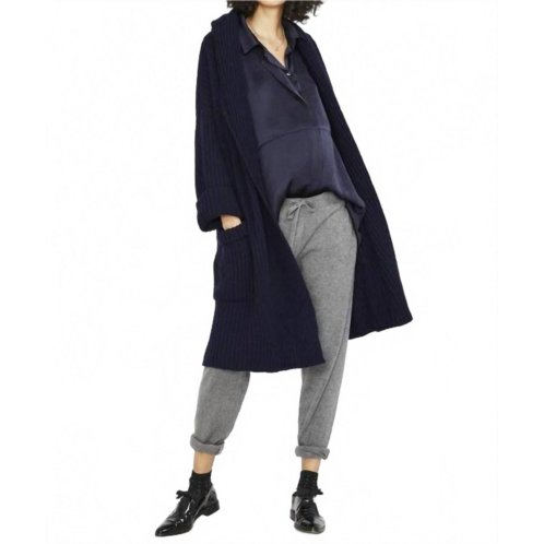 Hatch chunky wool cardigan in blue
