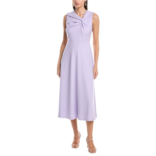 Anne Klein twist front a line modern midi dress