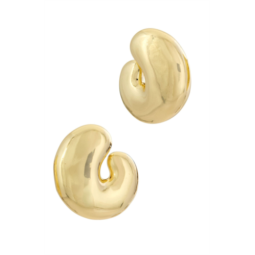 SAVVY CIE JEWELS 18k gold plated puffy fashion statement earrings