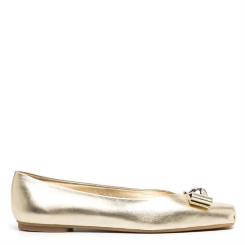 Salvatore Ferragamo Ferragamo ladies metallic leather vara bowl ballet flats