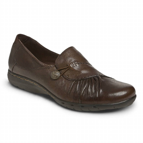 ROCKPORT womens paulette slip-on flats in bark