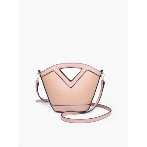 Jen & Co. womens vegan snake bucket bag in pink