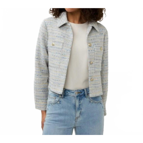 ESQUALO tweed jacket in blue