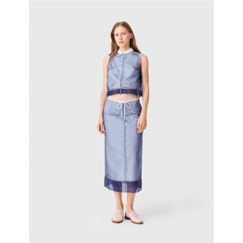 Maje cotton and removable organza skirt