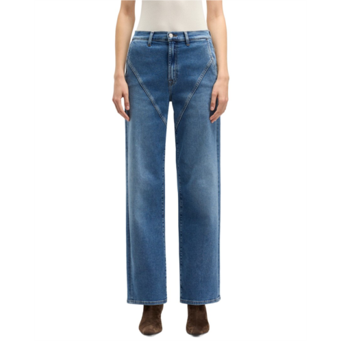 7 For All Mankind stovepipe oceanstone straight leg jean