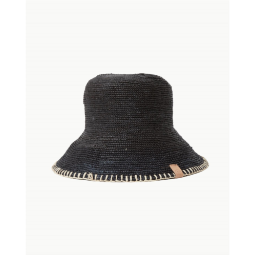 Rag & Bone womens jade whipstitch rollable hat in black