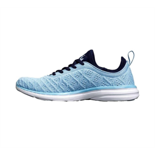 APL womens techloom phantom shoes in ice blue/navy/white