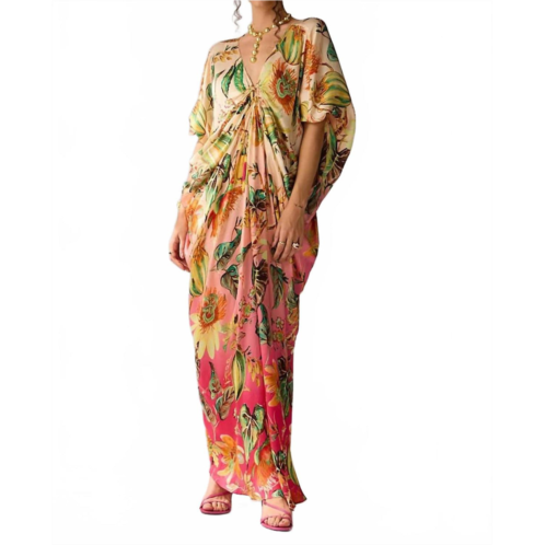 Verb amiya kaftan dress in pink ombre