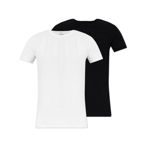 VERSACE white/black bi-pack jersey bio t-shirts