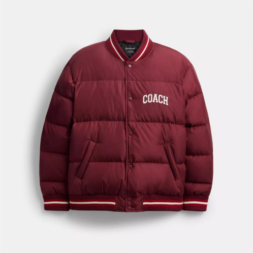 Coach Outlet varsity down jacket in recycled polyester