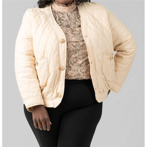 Joh quilted puffer jacket in beige