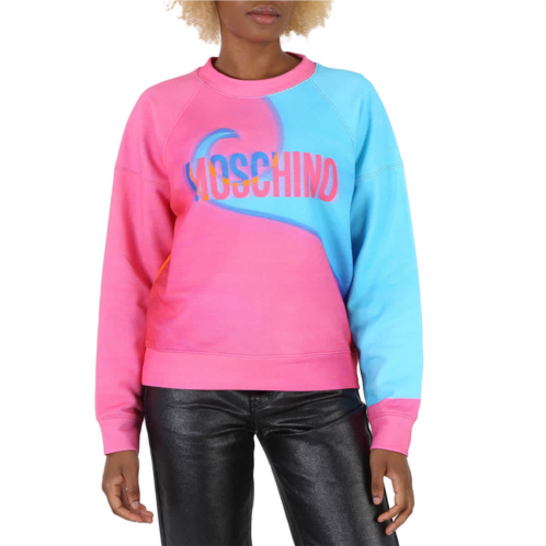 Moschino ladies projection print cotton sweatshirt