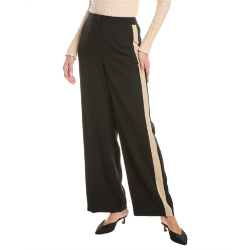 kenneth cole fly front high-rise side stripe wide leg pant