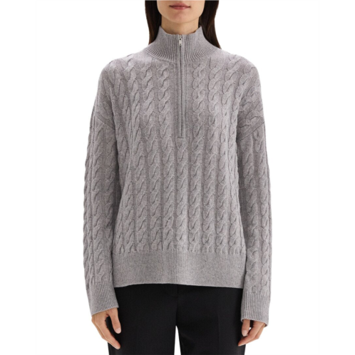 Theory cable half zip sweater