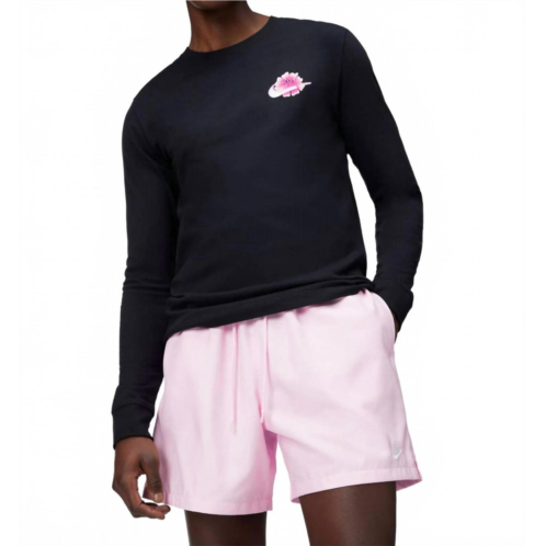 NIKE club woven flow shorts in pink foam/white