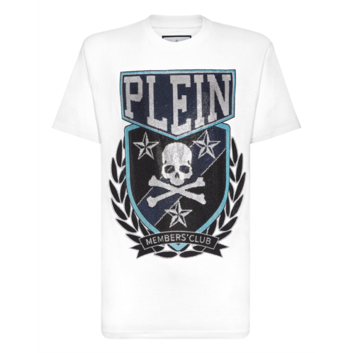 PHILIPP PLEIN t-shirt round neck ss with patch skull&bones