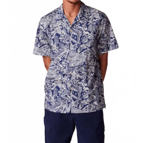 Paul Smith casual-fit chalet print shirt in navy
