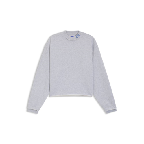 HUGO logo-collar sweatshirt in cotton terry