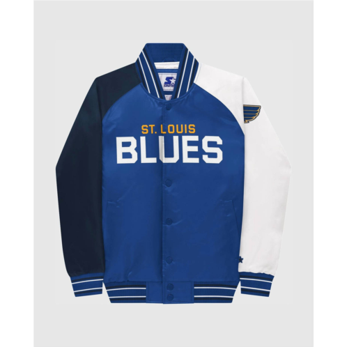 Starter youth st. louis blues varsity satin full-snap jacket