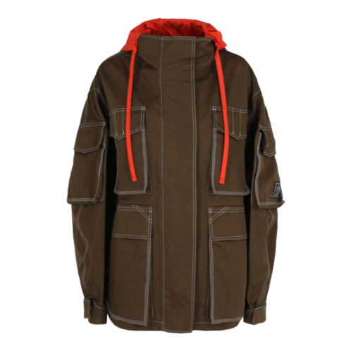 Versace contrast-hood jacket