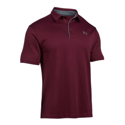 UNDER ARMOUR mens tech polo in maroon