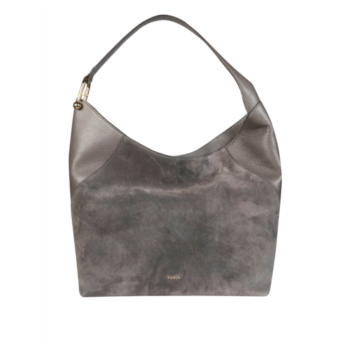 FURLA grey lara l hobo bag