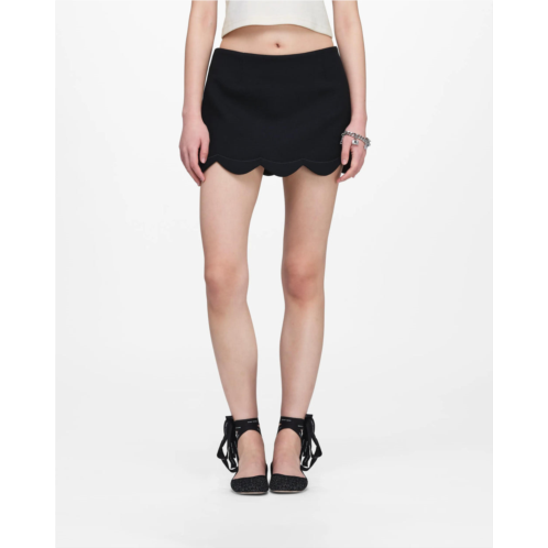 MARC JACOBS scallop daisy wool skirt