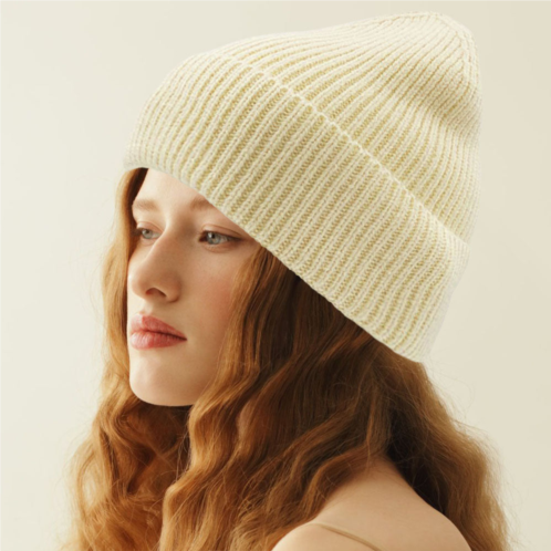 FASHNZFAB solid rib knit cuff beanie hat