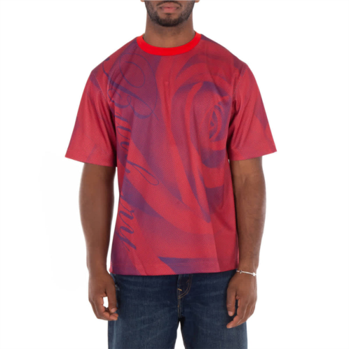 Burberry rose print football t-shirt