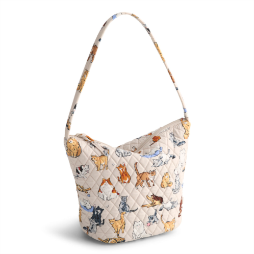 Vera Bradley outlet cotton slouchy bucket shoulder bag