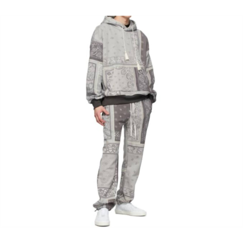 Amiri bandana reconstruct sweatpants in black