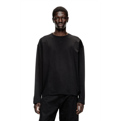 Diesel long-sleeve t-shirt with solid color panels