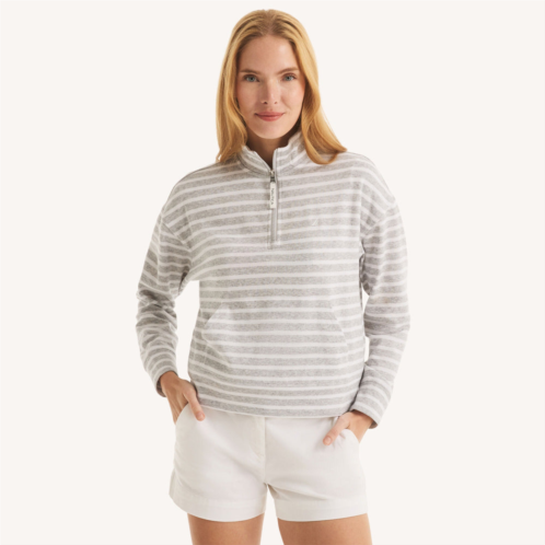 Nautica womens striped quarter-zip
