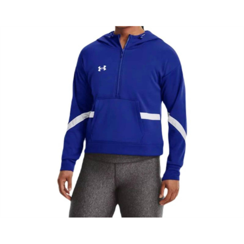 UNDER armour armour fleece storm hoodie in royal blue/white