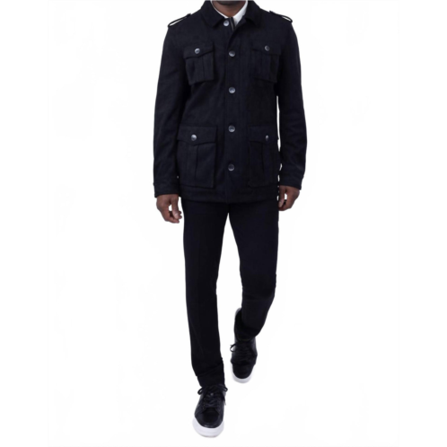 BARABAS quarvis trench coat in black