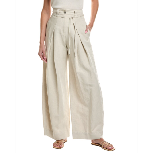 boss hugo boss tamoura linen-blend pant
