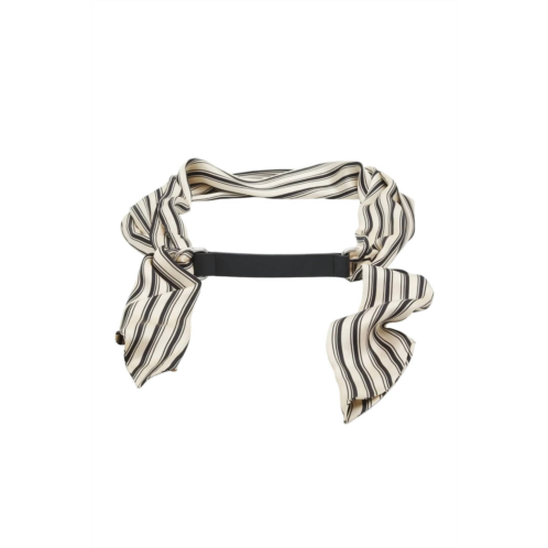 Rag & Bone womens michele scarf belt in black stripe