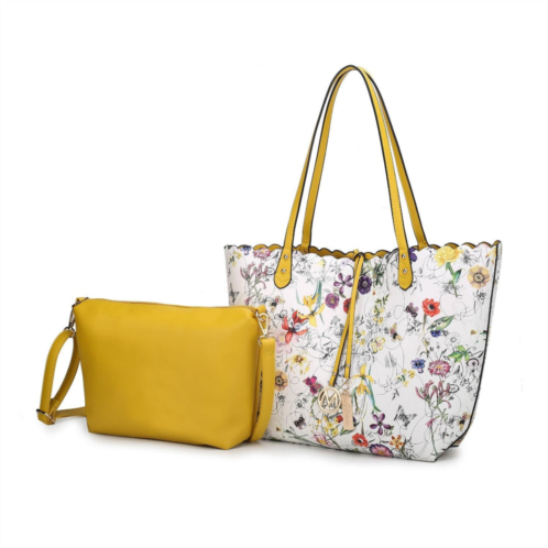 MKF Collection danielle reversible shopper tote bag crossbody pouch by mia k