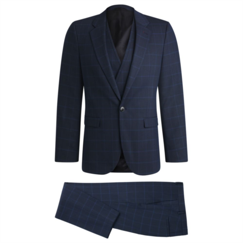 HUGO extra-slim-fit suit in checked performance-stretch cloth