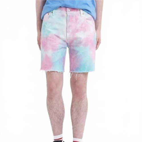LEVI mens pride 501 93 cut-off 7 shorts in pink blue