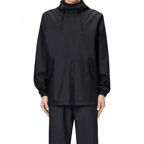 Rains fishtail rain jacket in black