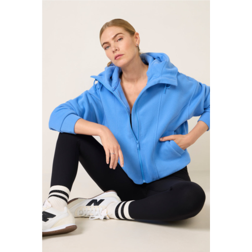 SPANX womens cotton fleece zip up hoodie