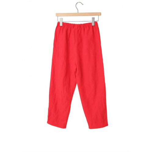 Apuntob womens linen tapered trouser in pomegranate