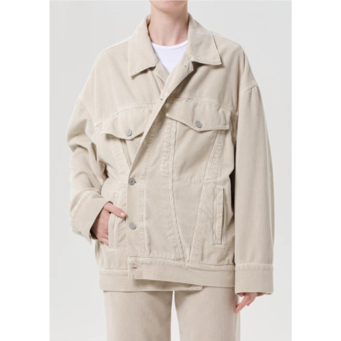 AGOLDE reworked wayne corduroy jacket in rice grass