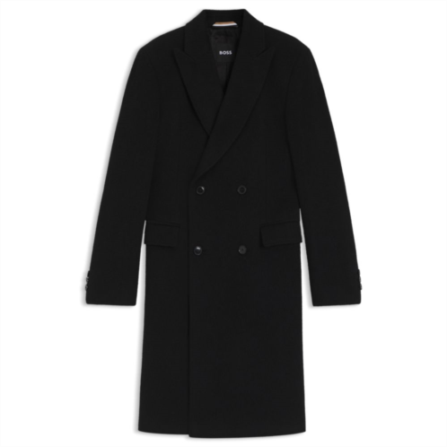 BOSS double-breasted coat in an alpaca blend