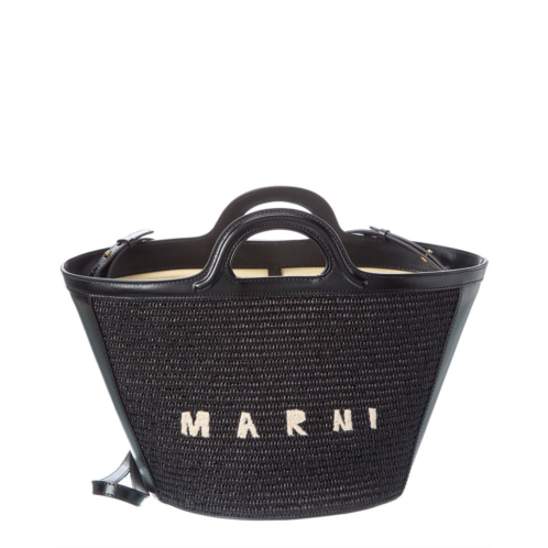 Marni tropicalia small leather tote