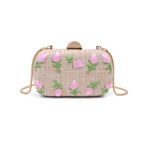 Urban Expressions womens kayden woven clutch in pink natural
